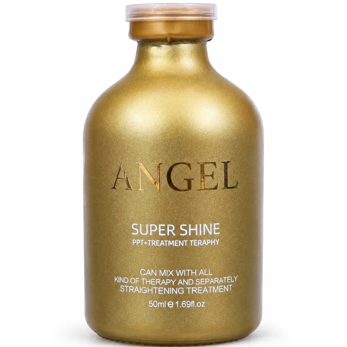 کوکتل براقکننده Angel Super Shine 50ml – افزایش براقیت آینهای مو و تقویت کراتین/بوتاکس