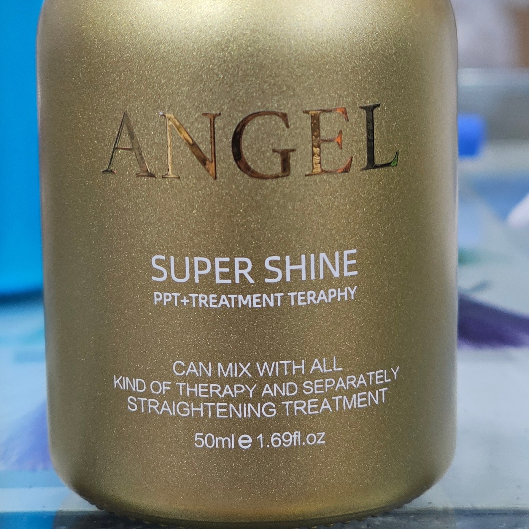 کوکتل براقکننده Angel Super Shine 50ml – افزایش براقیت آینهای مو و تقویت کراتین/بوتاکس
