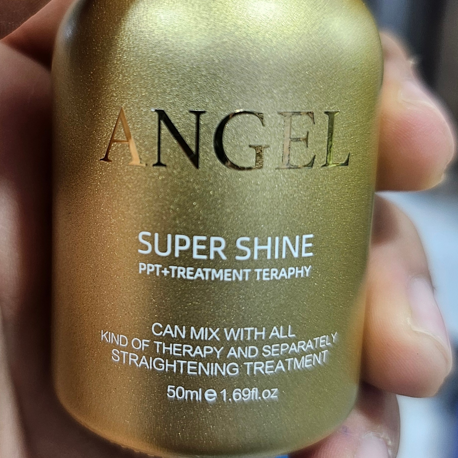 کوکتل براقکننده Angel Super Shine 50ml – افزایش براقیت آینهای مو و تقویت کراتین/بوتاکس
