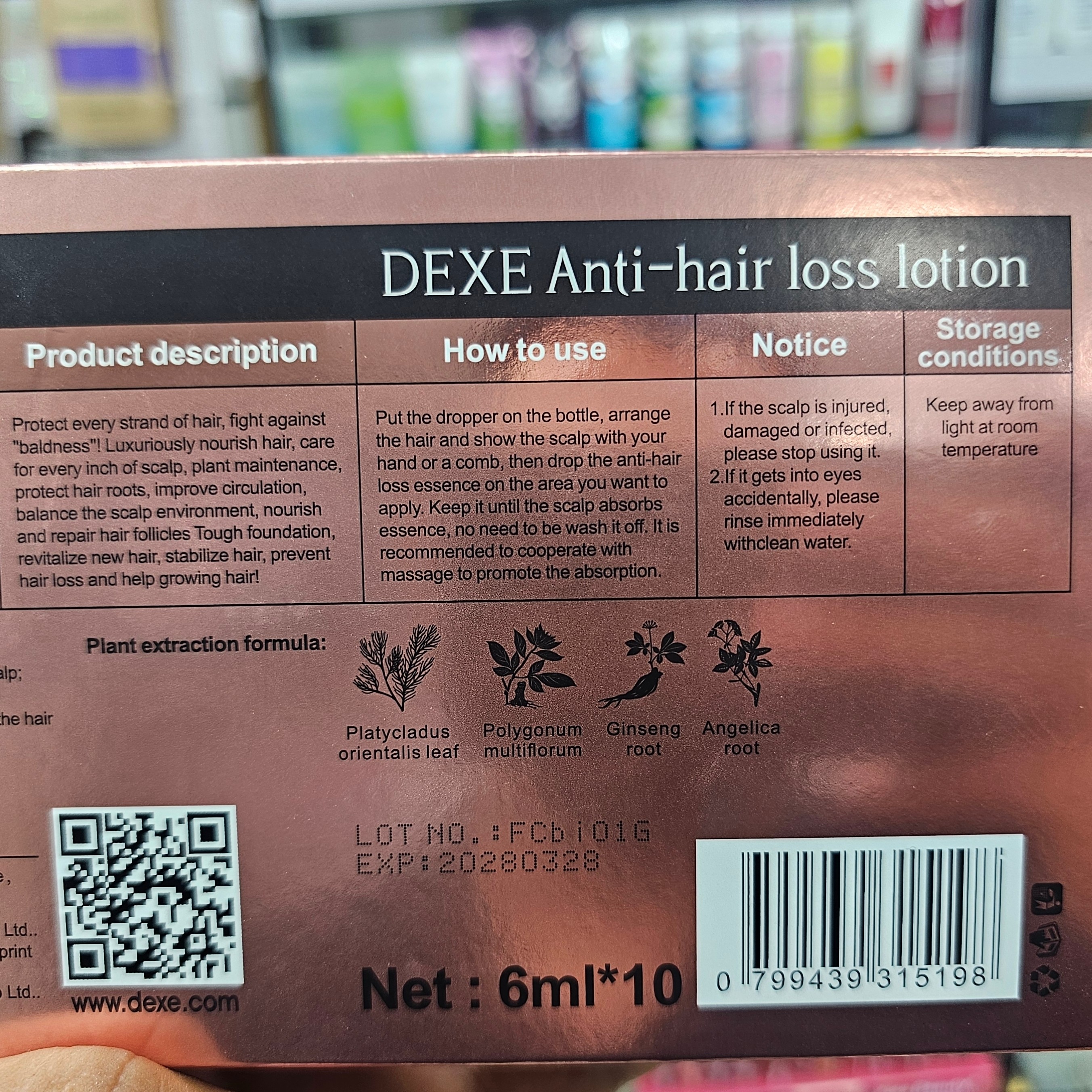 لوسیون ضد ریزش مو دکسی 10 آمپول 6 ml – تقویت ریشه و مقابله با طاسی سر