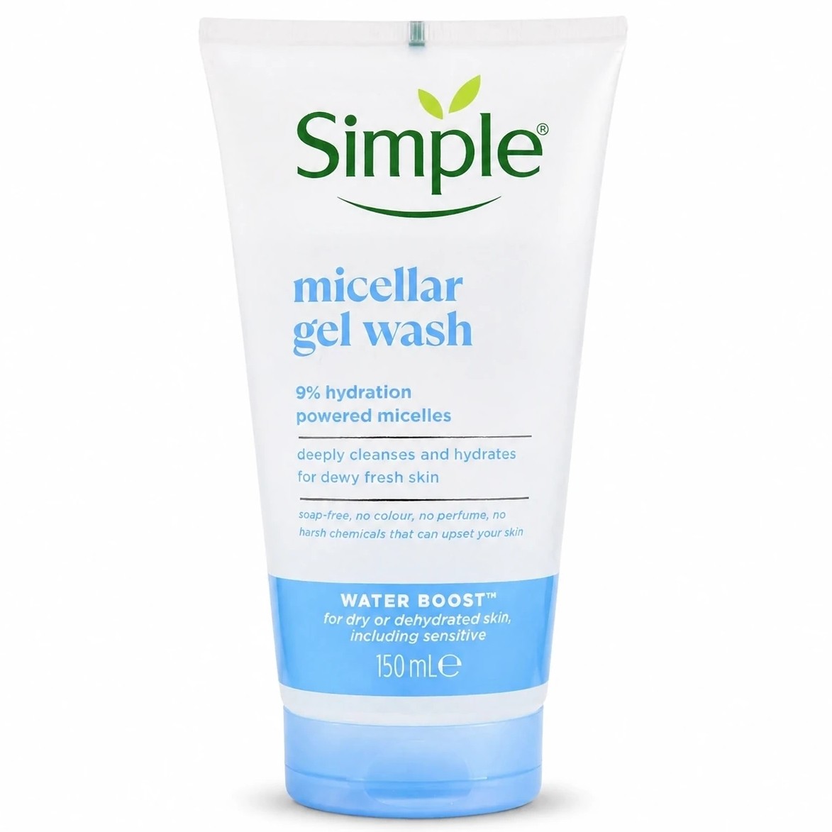 ژل میسلار صورت Simple Water Boost 150 ml – پاککننده مرطوبکننده پوست خشک و حساس