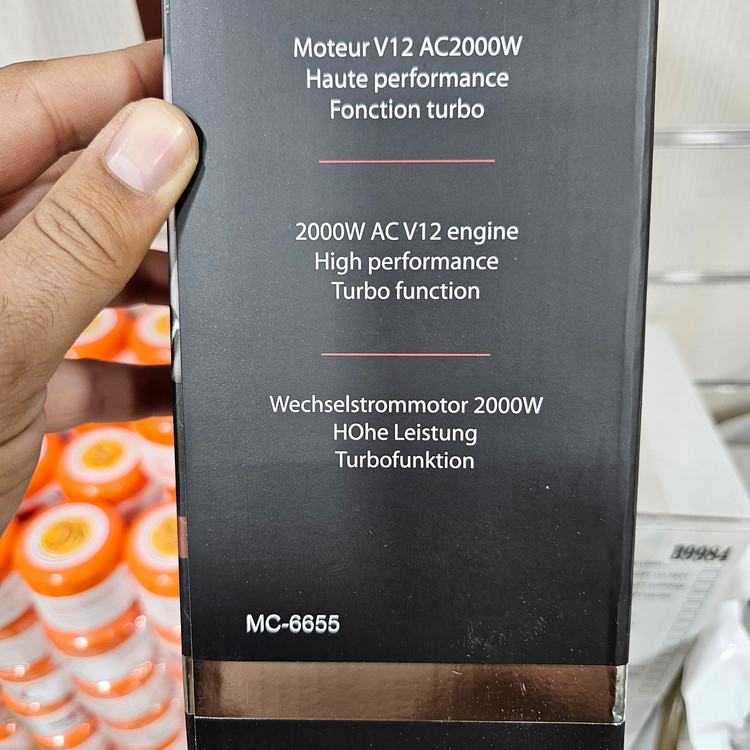 سشوار سالنی مک استایلر MC-6655 2000 وات موتور AC V12 سوپر پروفشنال