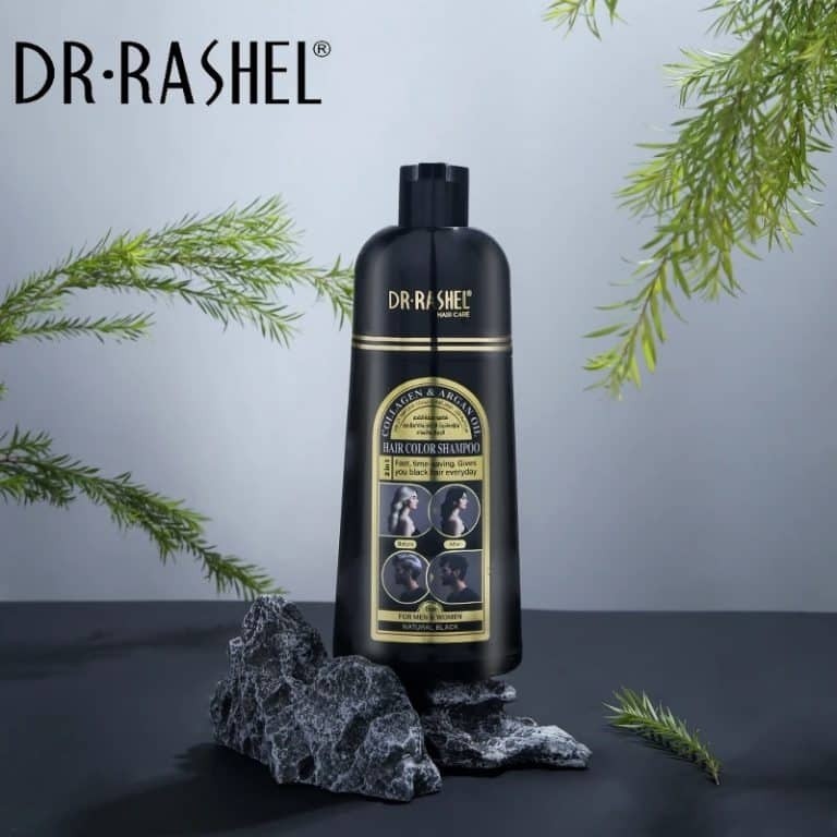 شامپو رنگ مشکی طبیعی حاوی کلاژن و روغن ارگان استلین (دکتر راشل) حجم 400 میلی لیتر