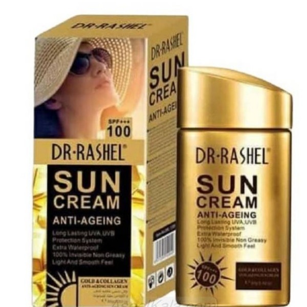 کرم ضد آفتاب و ضد پیری دکتر راشل SPF+++100 حجم 80 میل