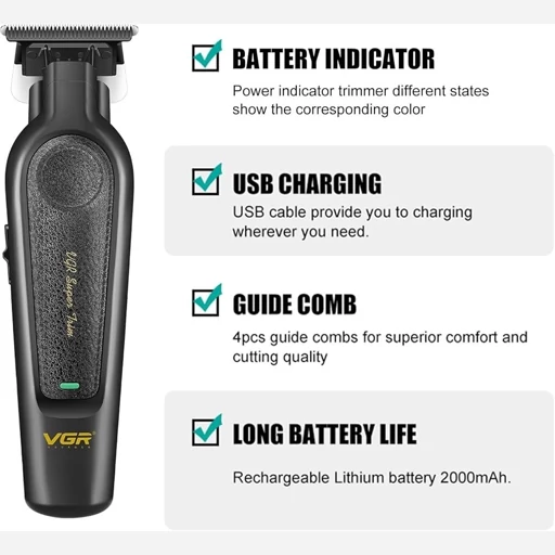 ماشین اصلاح شارژی VGR مدل V-995 با باتری 2000 میلی آمپر ساعت