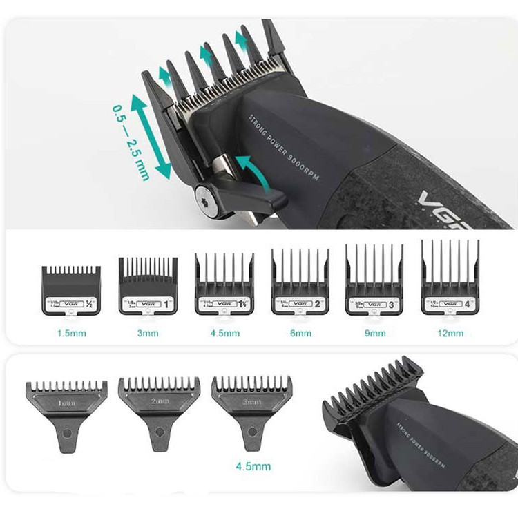 ماشین اصلاح کلیپر سر و صورت VGR مدل V-640C مناسب سایه زنی، فرم دهی و اصلاح دقیق سر و صورت