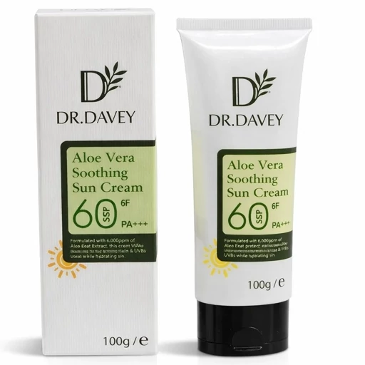 کرم ضد آفتاب 60 SPF دکتر دیوی بی رنگ و بسیار سبک ضد لک و ضد جوش ضد حساسیت و قرمزی پوست