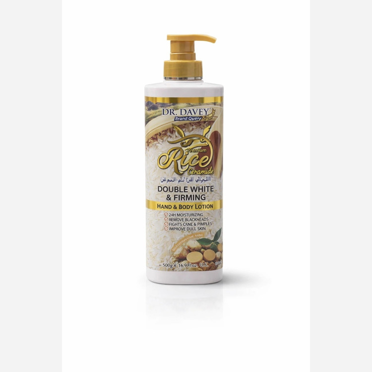 لوسیون برنج دکتر دیوی مرطوب کننده و آبرسان 24 ساعته و روشن کننده پوستهای خشک و مختلط مخصوص دست و بدن و صورت