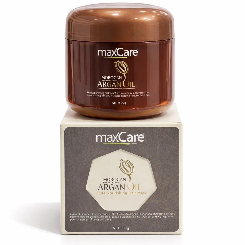 ماسک مو حاوی روغن آرگان مکس کر MaxCare نرم کننده و گره باز قوی موهای آسیب دیده و وز