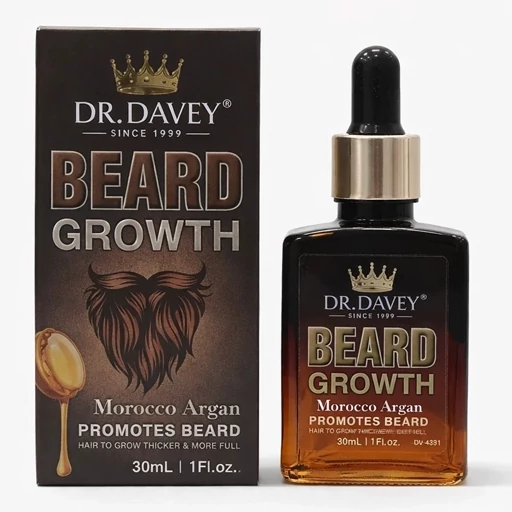 سرم آرگان پرپشت کننده ریش و سبیل دکتر دیوی تقویت ساقه و پیازچه مو نرم کننده و براق کننده 30ML