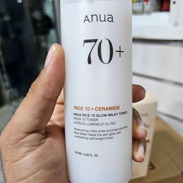 تونر روشن کننده و آبرسان برنج آنوا Anua Rice 70 + Ceramide حجم 250ML