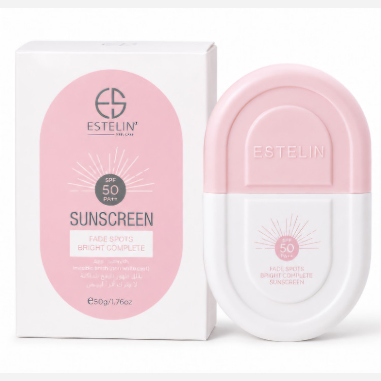 ضد آفتاب استلین صورتی اورجینال حجم 50 میل spf50 ضد لک و ضد جوش فاقد چربی و بافت سبک مخصوص انواع پوست
