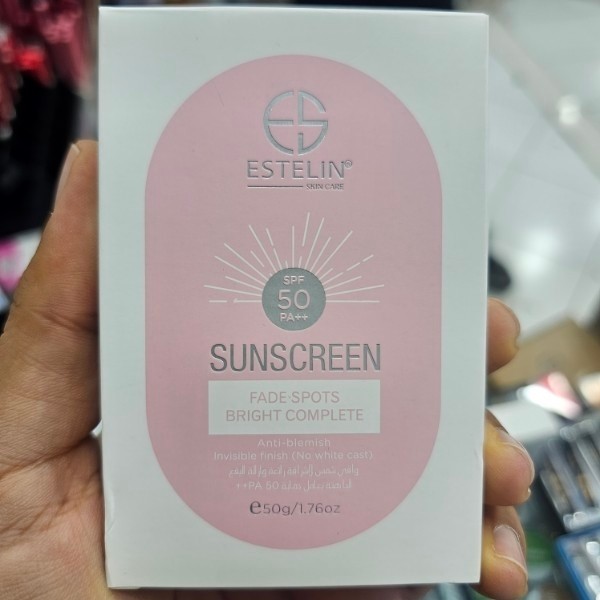 ضد آفتاب استلین صورتی اورجینال حجم 50 میل spf50 ضد لک و ضد جوش فاقد چربی و بافت سبک مخصوص انواع پوست