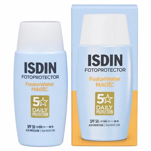ضد آفتاب ایزدین فیوژن واتر مجیک SPF50 محافظت روزانه 5 ستاره با بافت فوق سبک و جذب سریع