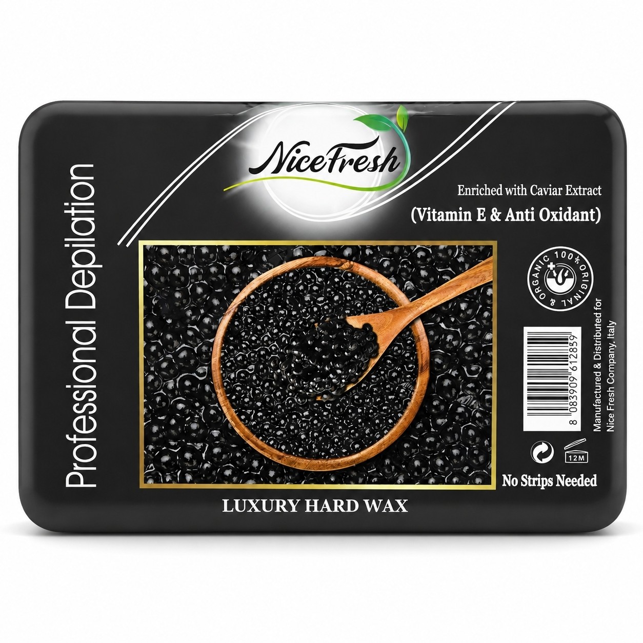موم وکس نایس فرش اورجینال حجم 800 گرمی رایحه خاویار اصلاحی حرفه ای لوکس و آبرسان با ویتامین E و آنتی اکسیدان)