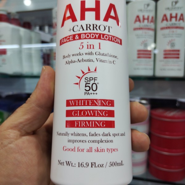 لوسیون بدن دکتر دیوی SPF 50 + AHA + گلوتاتیون + آلفا آربوتین + ویتامین C (500 میلیلیتر)