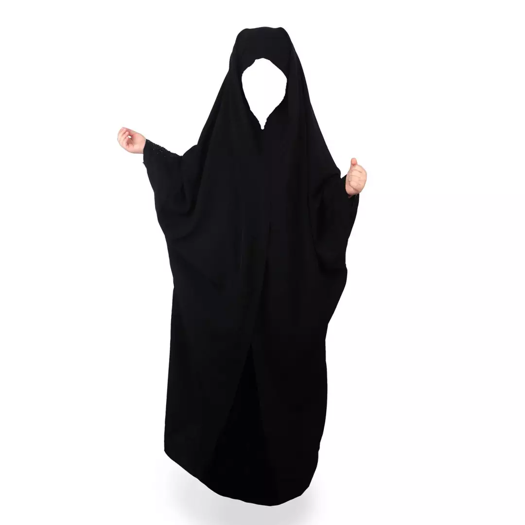 چادر مشکی کودک مدل دانشجویی مچ دار درجه 3 اندونزی حریراسود مات برند خدمتگزاران(701516) - 105