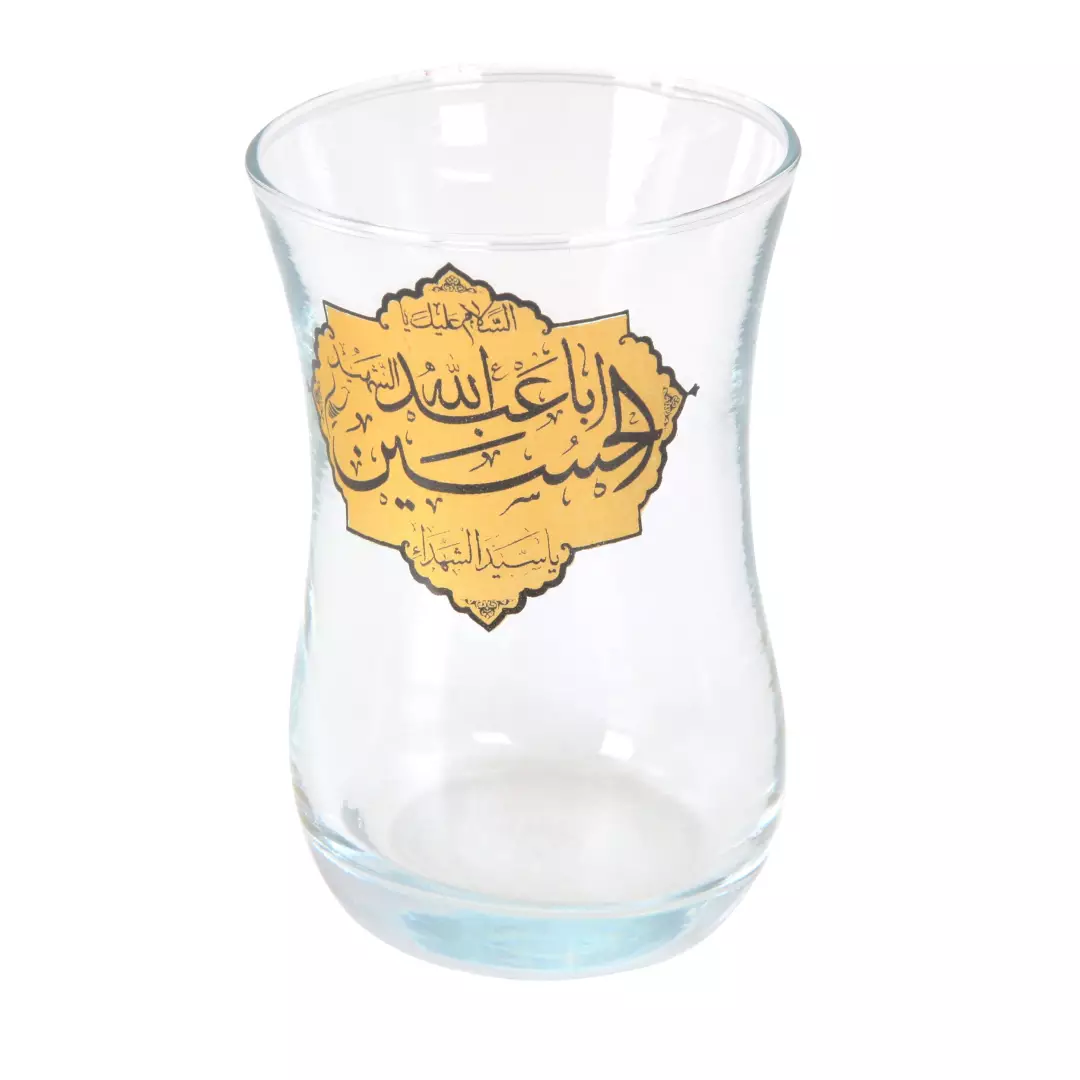 ست 6 عددی استکان کمرباریک بدون دسته یا اباعبدالله الحسین