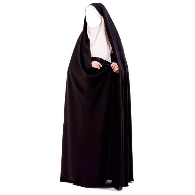 چادر مشکی بزرگسال مدل ایرانی درجه 4 چین حریراسود مات برند خدمتگزاران (701494) 170