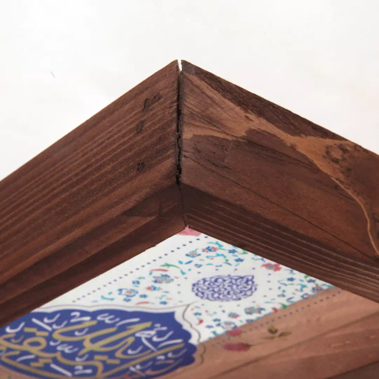 قاب شیشه چاپ مستقیم روی شیشه با شعار بقیۀ الله 15*23