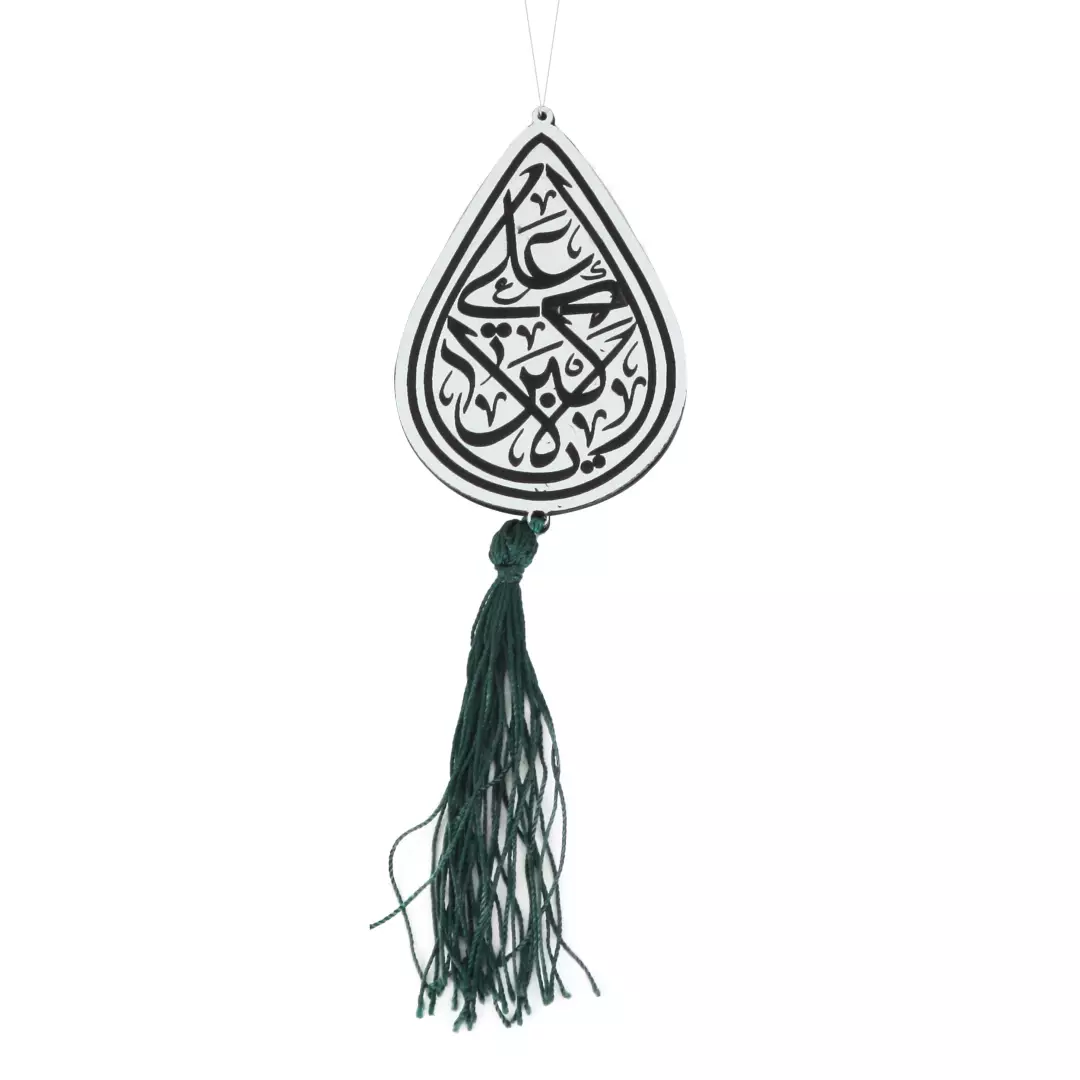 آویز خودرو طلایی نقره ای طرح اشک علی اکبر علیه السلام