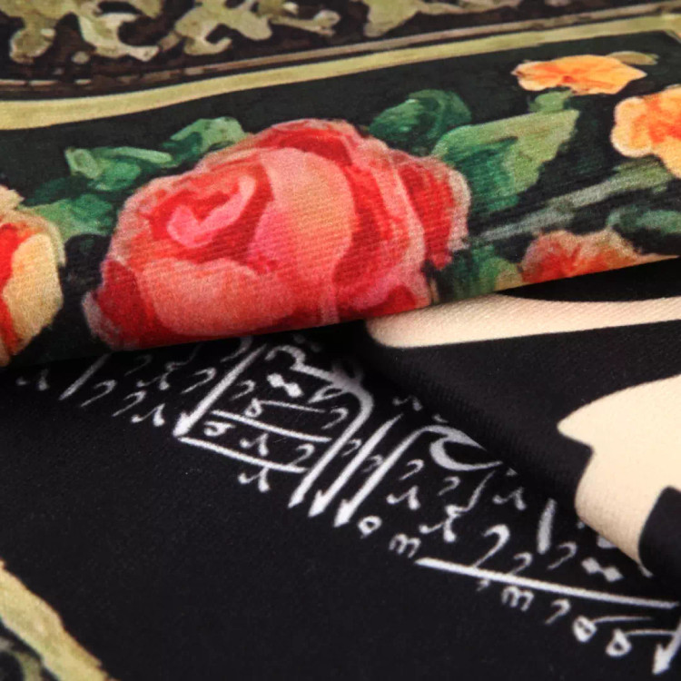 کتیبه مخمل افقی با شعار فاطمه حجه الکبری (701242) - 70*120 سانتیمتر