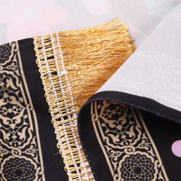 کتیبه مخمل پایین هلالی با شعار سلام بر مولایم حسین با نوشته لبیک یا رقیه سلام الله علیها (701214) - 140*300 سا