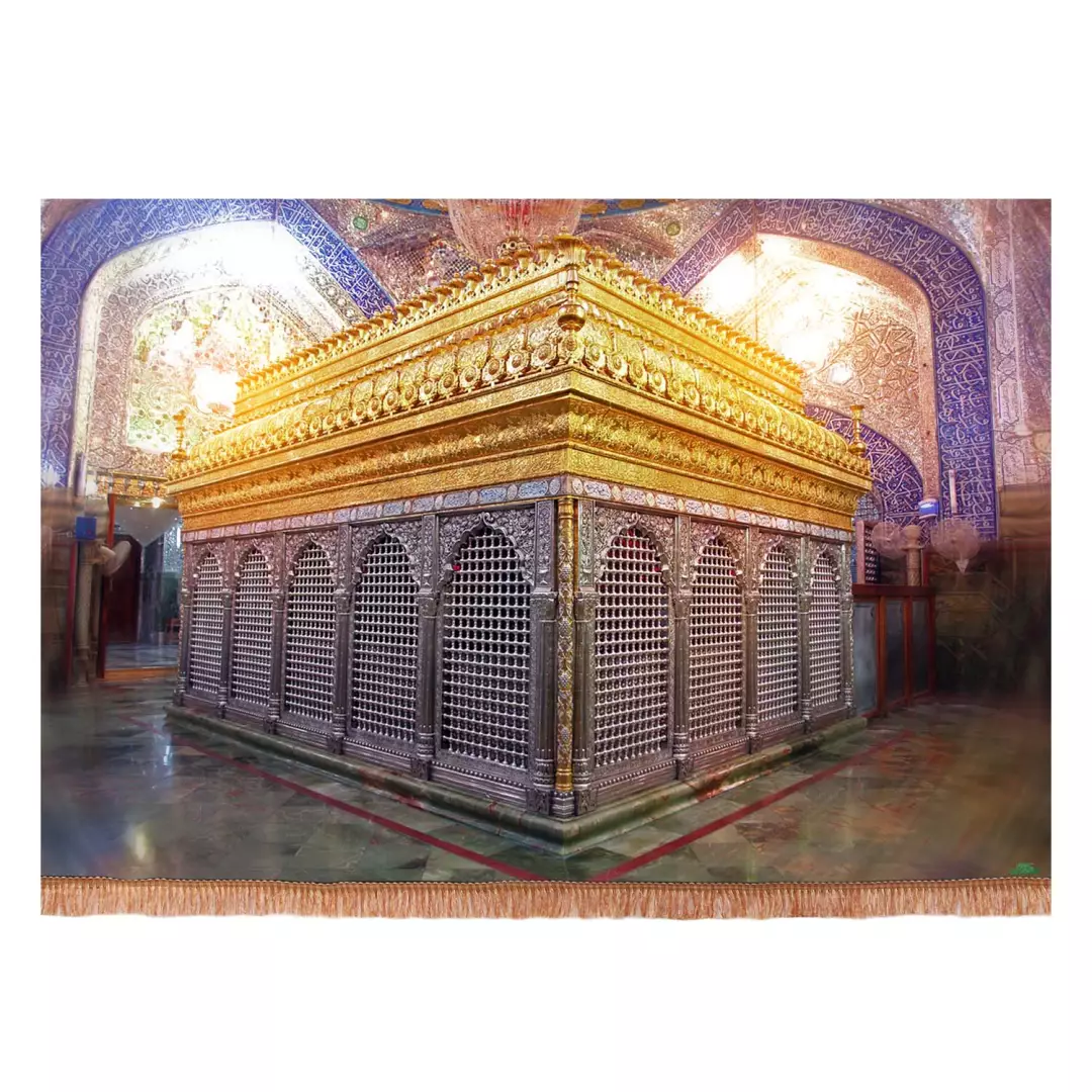 کتیبه مخمل افقی طرح ضریح حضرت علی علیه السلام 90*140