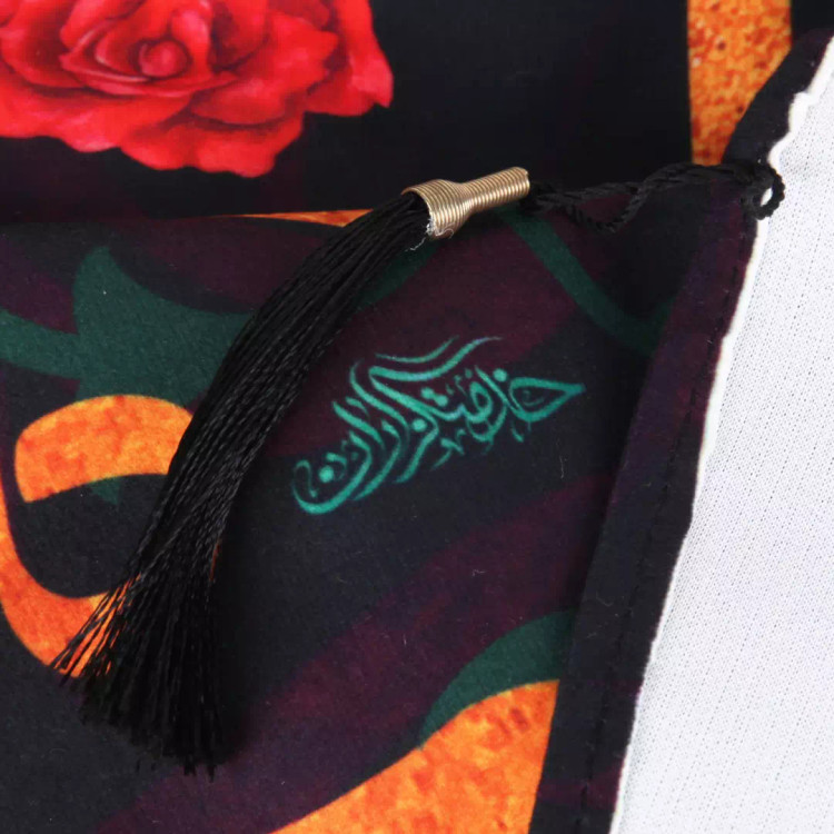 کتیبه مخمل پنج عددی با شعار یالثارات الحسین علیه السلام 140*140
