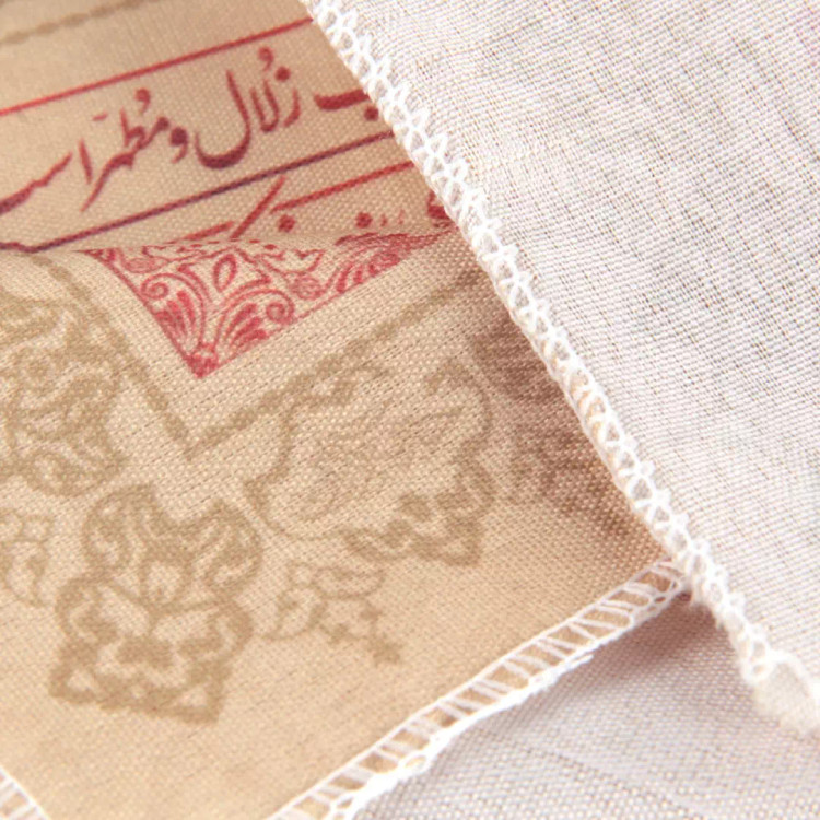 دستمال اشک پاناما با شعار این اشک نیست آب زلال و مطهر است رنگ کرمی 25*25