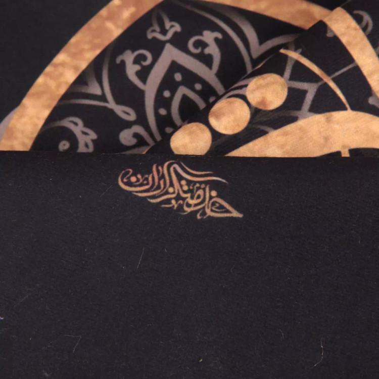 کتیبه مخمل سه عددی با شعار یا حسین مظلوم و دو طرف و العاشورا 140*140