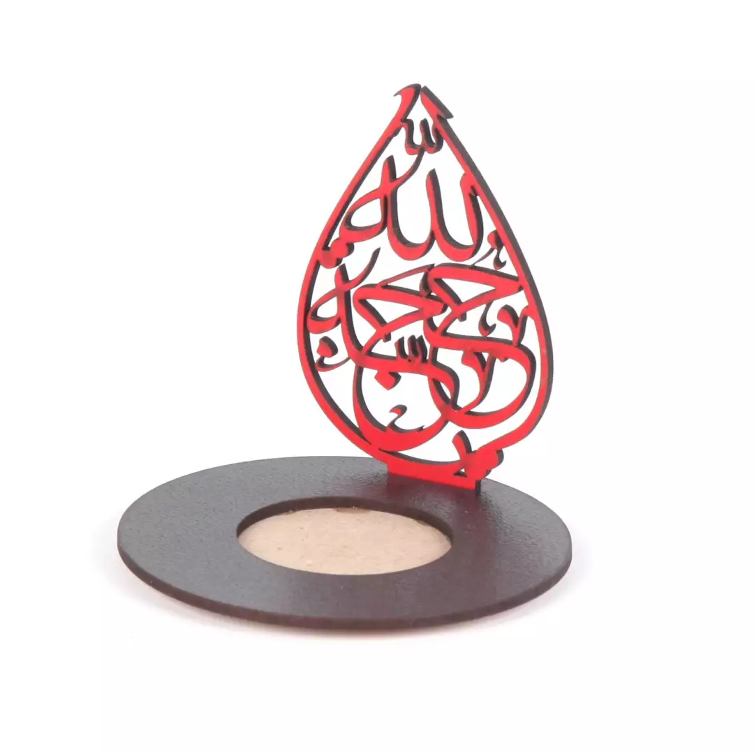 جاشمعی وارمر چوبی با شعار یا حجه الله علیه السلام (701080) - قرمز