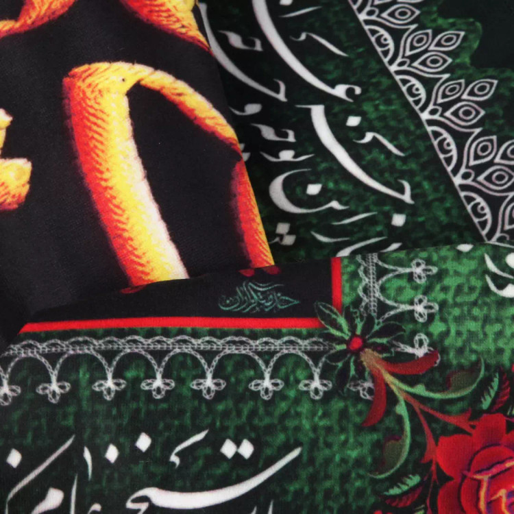 کتیبه مخمل افقی با شعار صلی الله علی الباکین علی الحسین علیه السلام (701047) - 140*230 سانتیمتر
