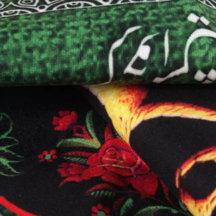 کتیبه مخمل افقی با شعار صلی الله علی الباکین علی الحسین علیه السلام (701047) - 140*230 سانتیمتر