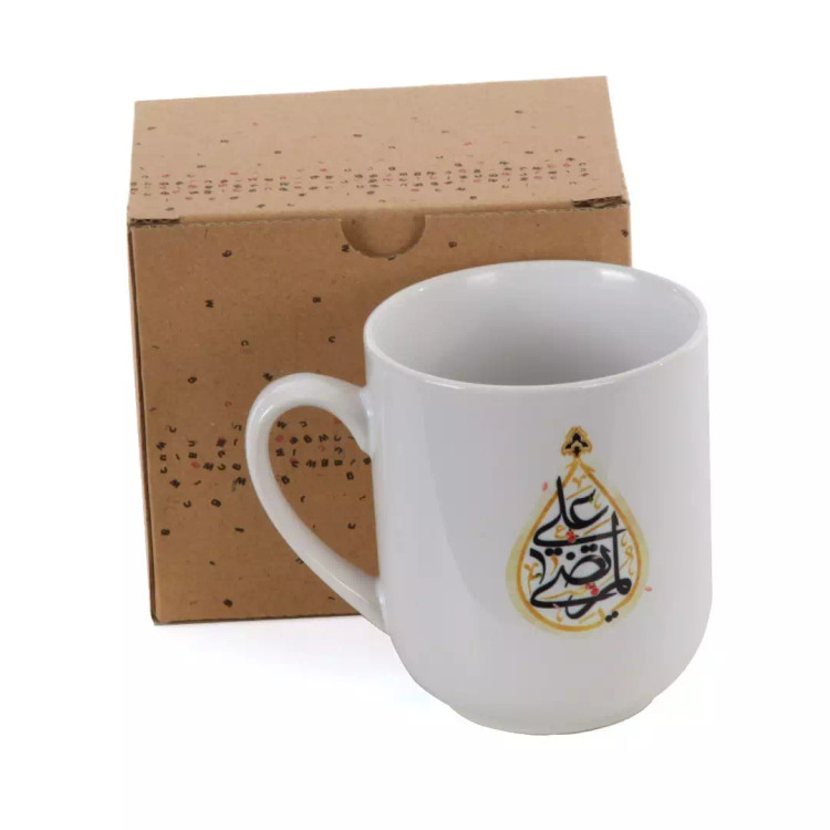 ماگ سرامیگی ته محدب طرح یا مرتضی علی حجم 250 میل