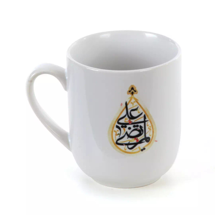 ماگ سرامیگی ته محدب طرح یا مرتضی علی حجم 250 میل