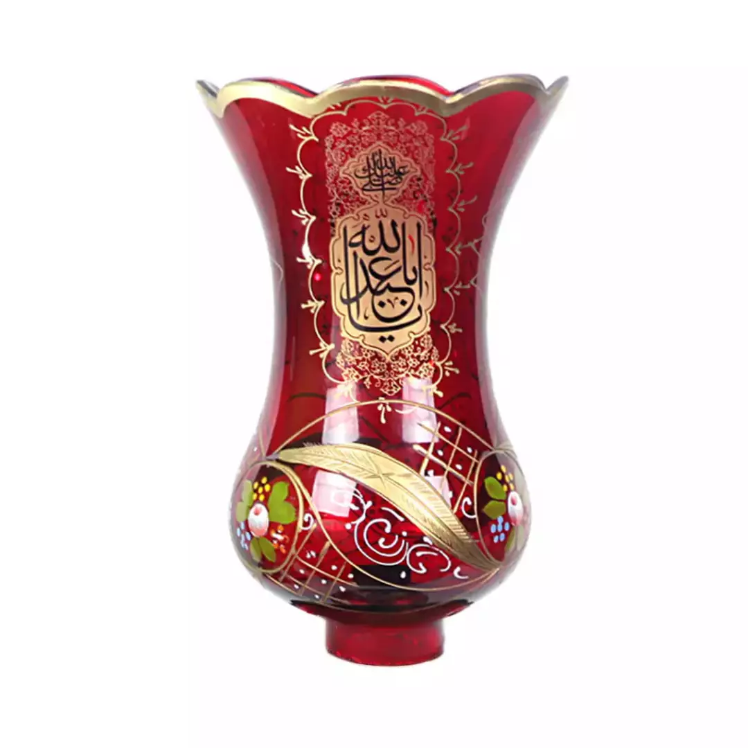 لاله شمعدان با شعار یا امیرالمومنین و یا اباعبدالله علیهم السلام سایز بزرگ (700869) - قرمز