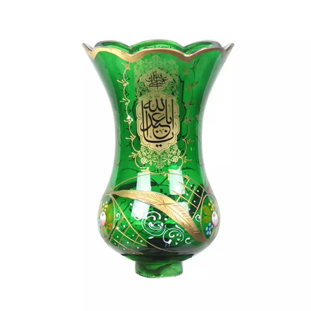 لاله شمعدان با شعار یا امیرالمومنین و یا اباعبدالله علیهم السلام سایز بزرگ (700869) - سبز