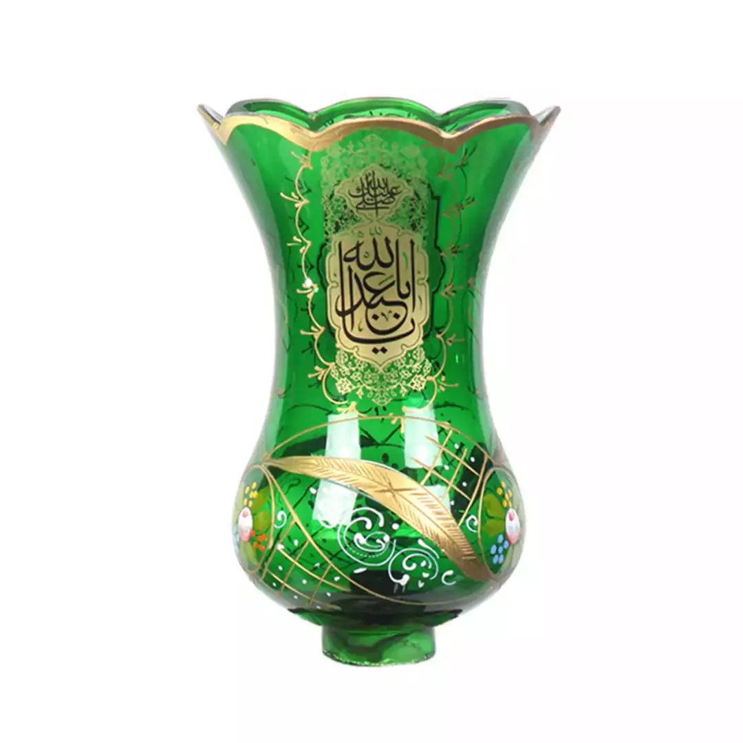 لاله شمعدان با شعار یا اباعبدالله و یا رقیه خاتون بنت الحسین علیهم السلام سایز بزرگ (700872) - سبز