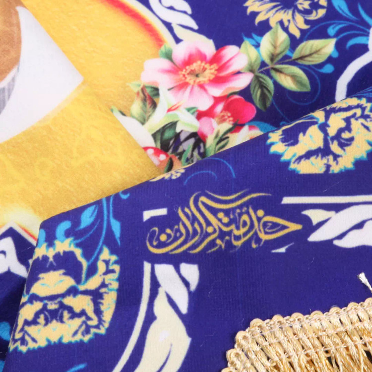 کتیبه مخمل پایین هلالی با شعار یا رقیه سلام الله علیها (700970) - 70*110 سانتیمتر