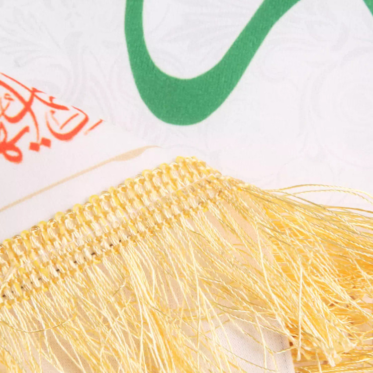 کتیبه مخمل فاطمیه با شعار لعن الله قاتلیک یا فاطمه الزهرا سلام الله علیها 70*95 (700853) - سفید