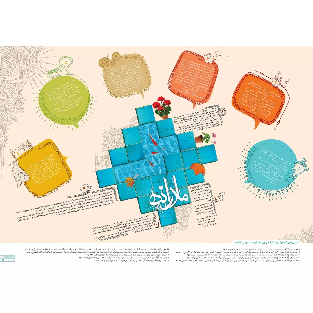 پوستر تابلو اعلانات فاطمیه با عنوان « مادرانه » 50*70 نسخه 97