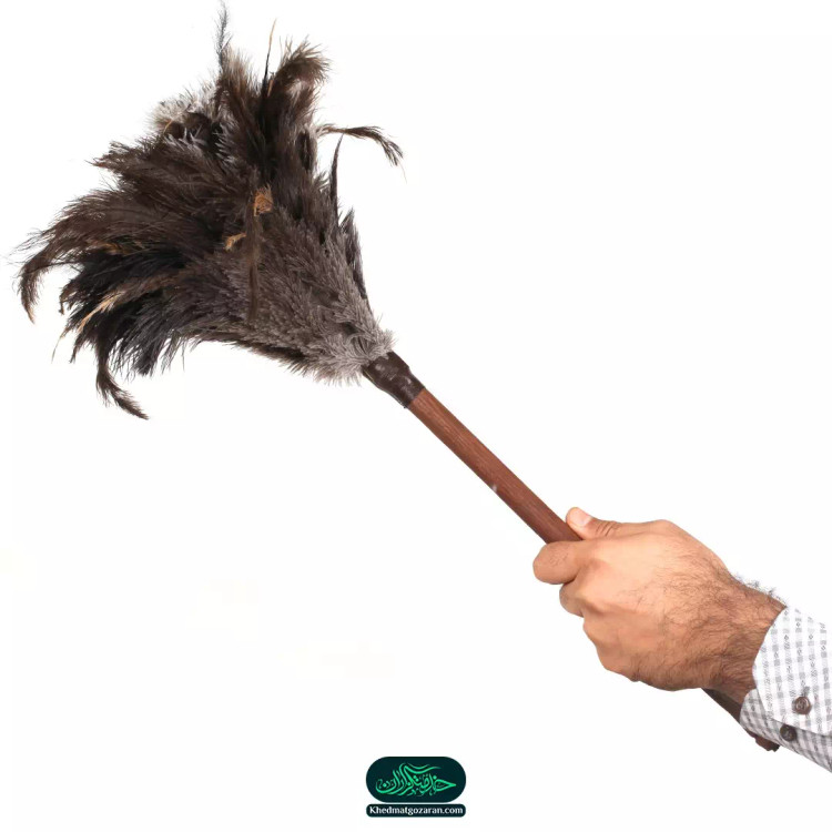 چوب پر حرمی طرح متوسط با دسته چوبی
