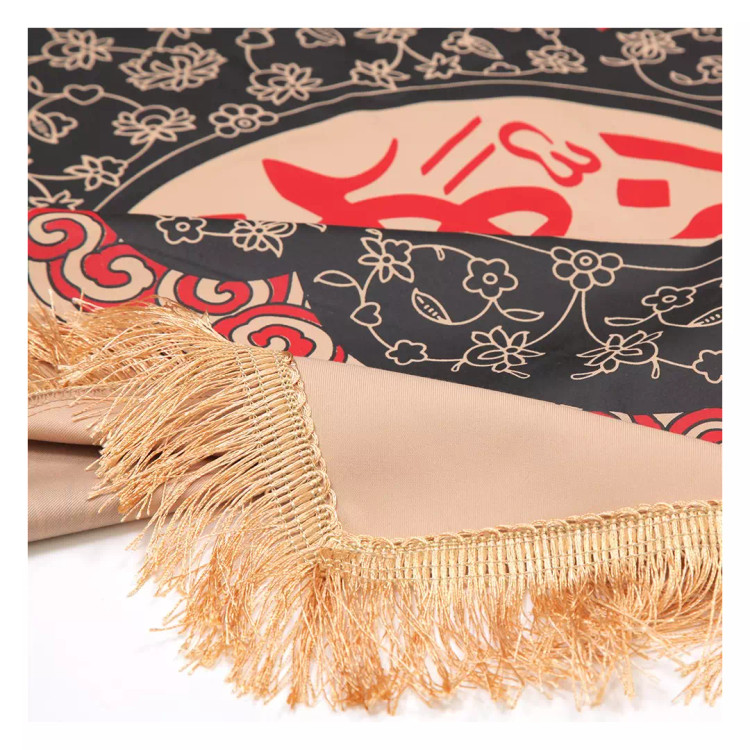 کتیبه کجراه پایین مثلثی ریشه دار یا فاطمه الزهرا طرح حرارت کرم 75*150 کد 201278