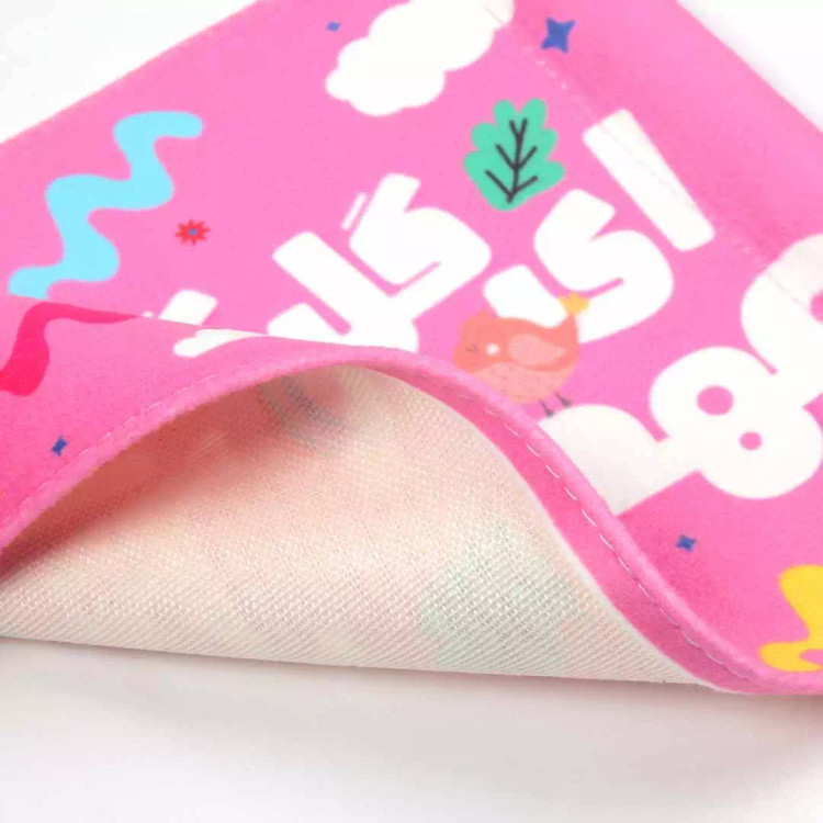 پرچم دست کودک مخمل با شعار ای گل گلها سلام مهدی زهرا سلام 20*25صورتی