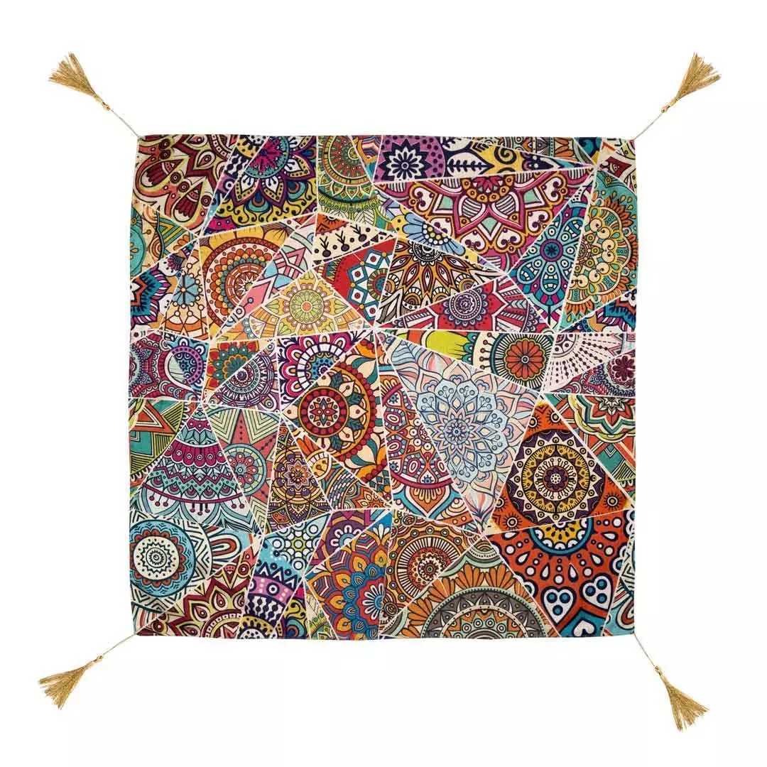 رومیزی مخمل شانل در 6 رنگ در ابعاد 100*100 (700487) - رو میزی 3