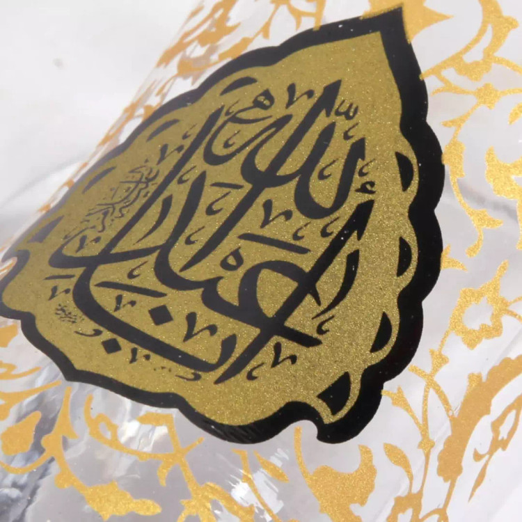 ست 6 عددی استکان کمر باریک دسته دار با شعار اباعبدالله علیه السلام