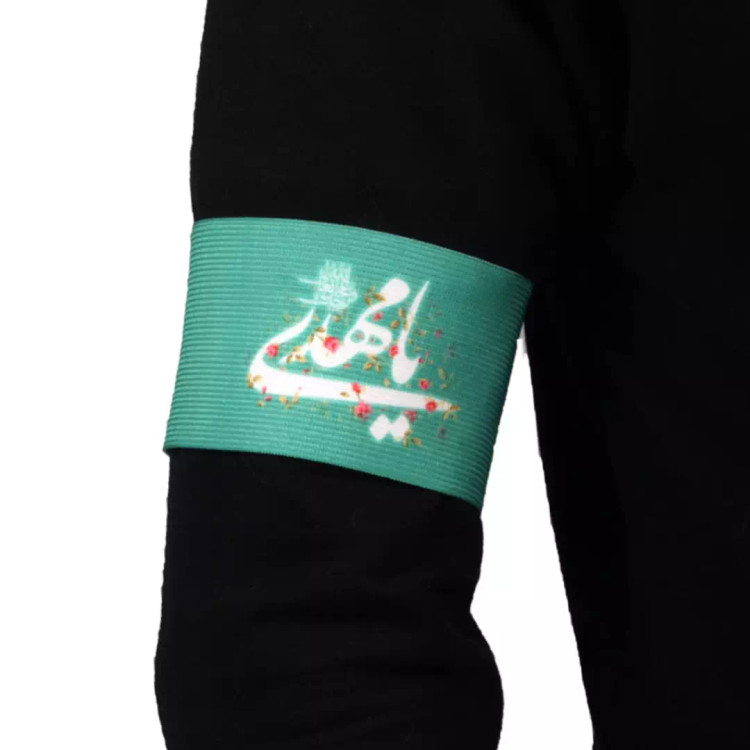 بازوبند کشی با شعار یا مهدی رنگ سبز