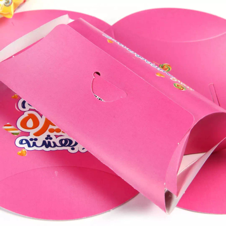 پک مقوایی شکلات با شعارما بچه ها می دونیم غدیر راه بهشته