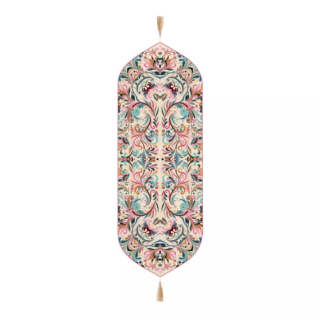 رانر مخمل شانل طرح طبیعت در ابعاد 50*150 سانتیمتر
